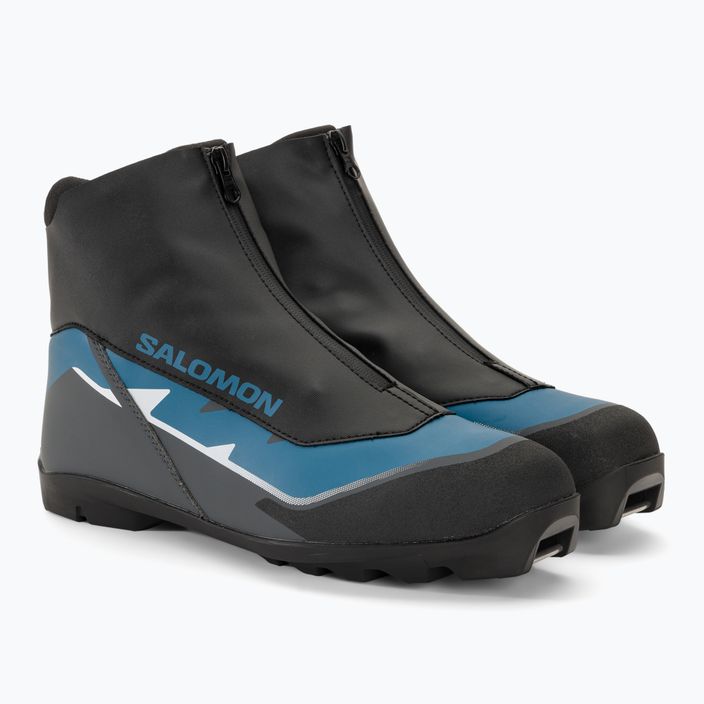 Pánske topánky na bežecké lyžovanie Salomon Escape black/castlerock/blue ashes 4