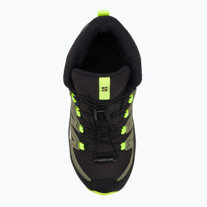 Salomon Xa Pro V8 Mid CSWP detské trekové topánky black/deep lichen green/y 6