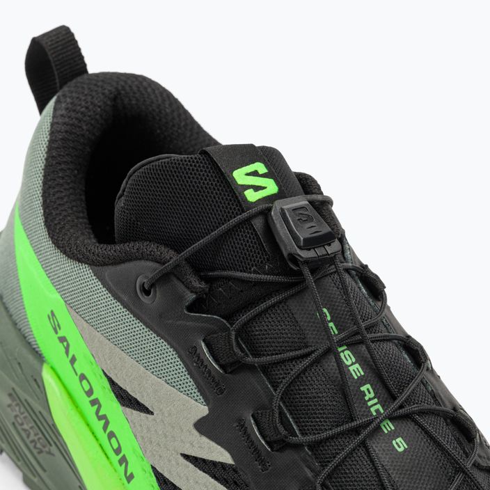Pánska bežecká obuv Salomon Sense Ride 5 black/laurel wreath/green gecko 12
