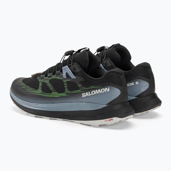 Pánska bežecká obuv Salomon Ultra Glide 2 black/flint stone/green gecko 3