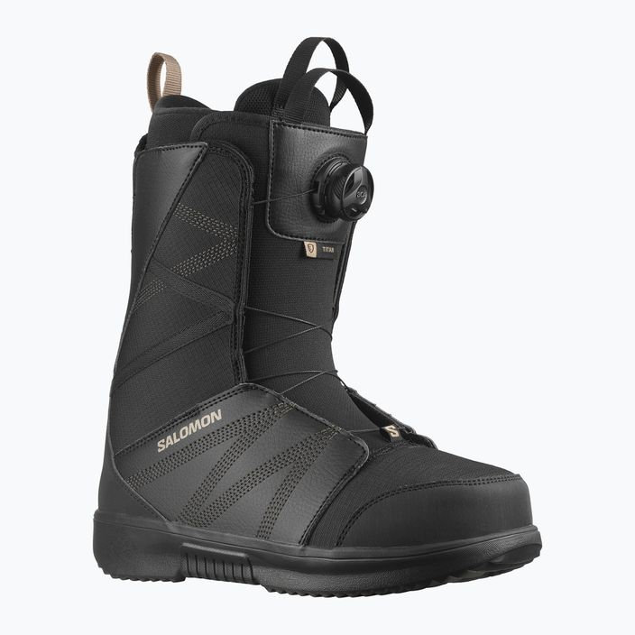 Pánske topánky na snowboard Salomon Titan Boa black/black/roasted cashew 6