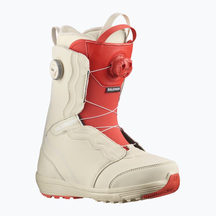 Dámske topánky na snowboard Salomon Ivy Boa SJ Boa bleached sand/almond milk/aurora red 6