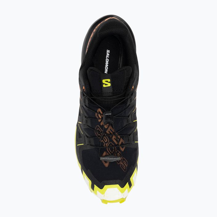 Pánska bežecká obuv Salomon Speedcross 6 GTX black/sulphur spring/bird of paradise 5