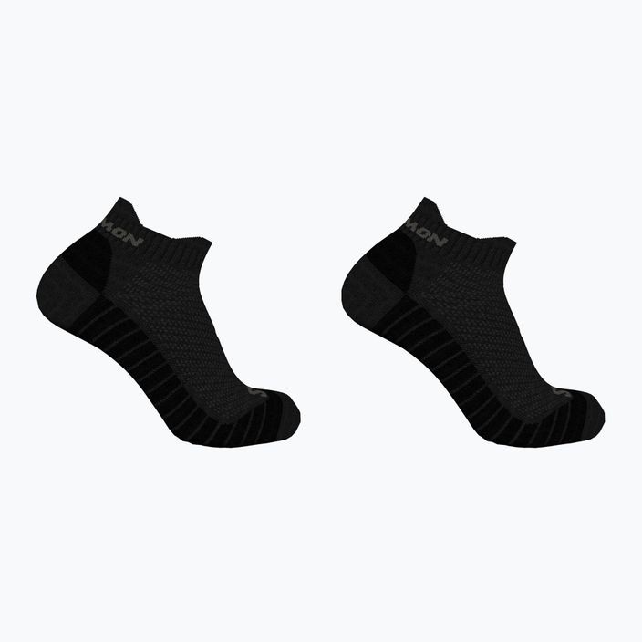 Salomon Aero Ankle bežecké ponožky 2 páry black/pewter