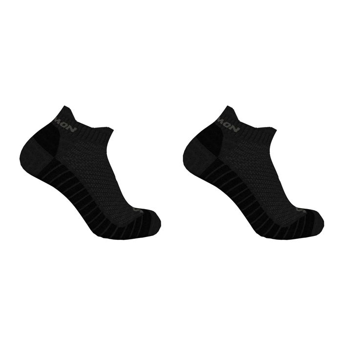 Salomon Aero Ankle bežecké ponožky 2 páry black/pewter 2