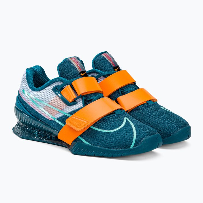 Nike Romaleos 4 modrá/oranžová vzpieračská obuv 4