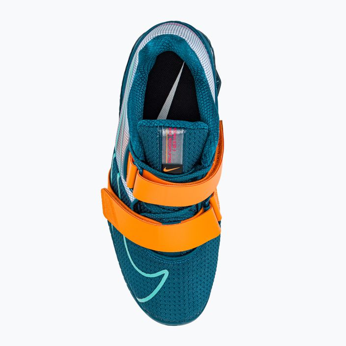 Nike Romaleos 4 modrá/oranžová vzpieračská obuv 6