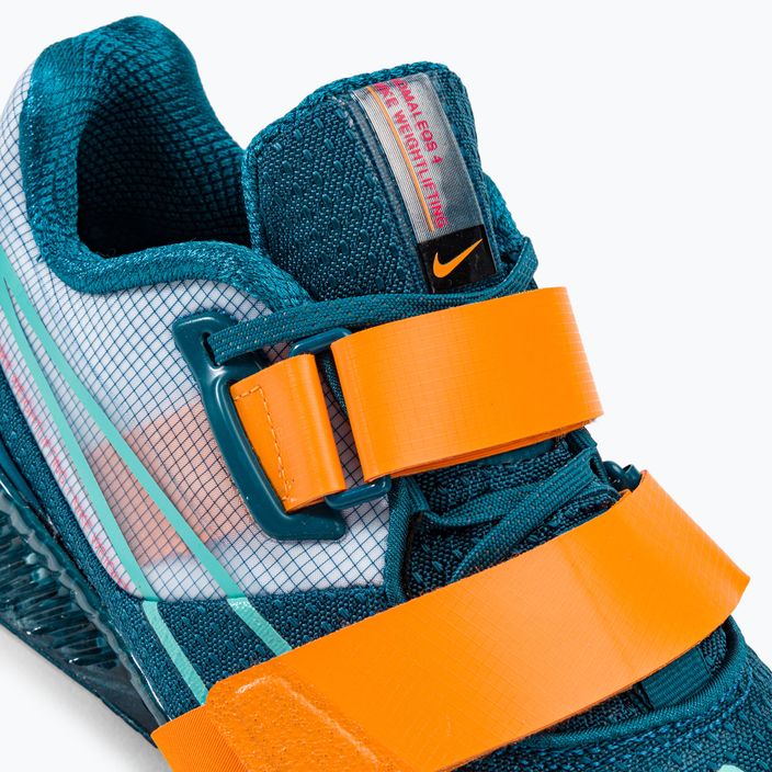 Nike Romaleos 4 modrá/oranžová vzpieračská obuv 8