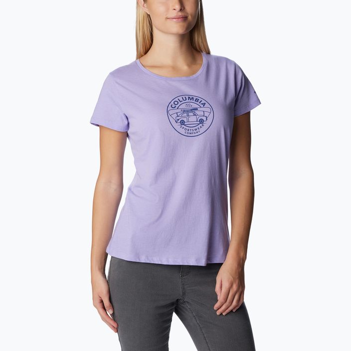 Dámske trekingové tričko Columbia Daisy Days Graphic purple 1934592535