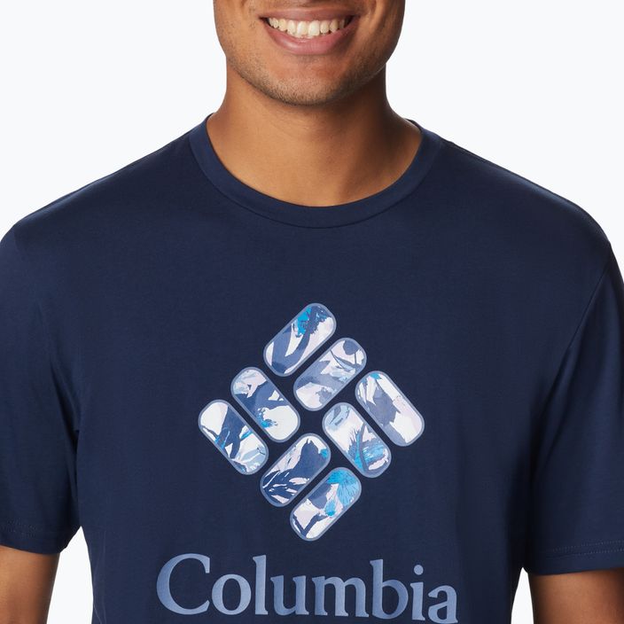 Columbia Rapid Ridge Graphic pánske trekingové tričko námornícka modrá 1888813470 3