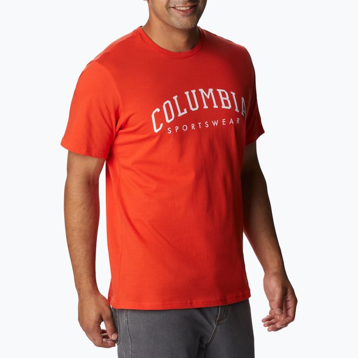 Columbia Rockaway River Graphic pánske trekové tričko červené 2022181 4