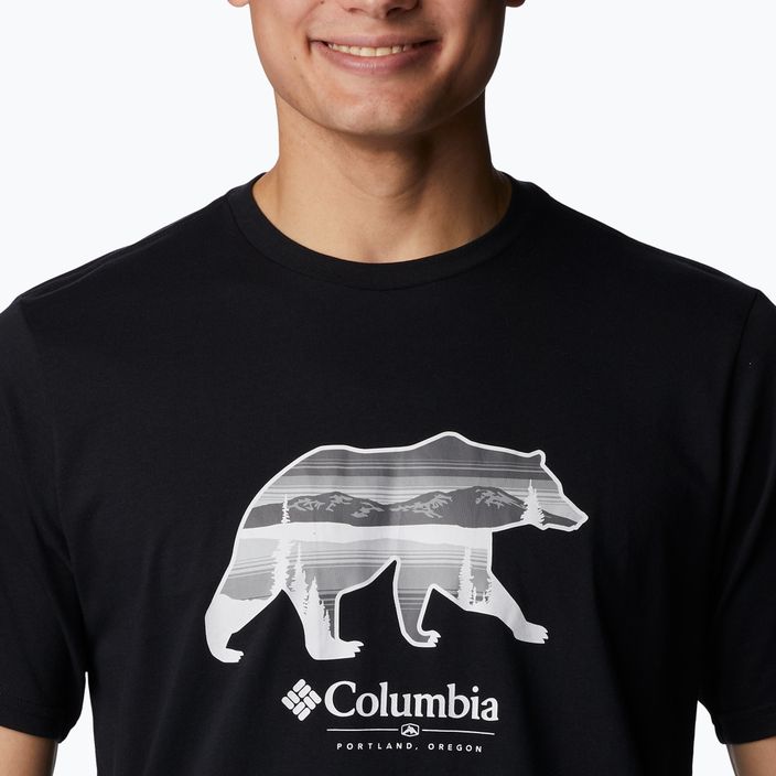 Columbia Rockaway River Graphic pánske trekové tričko čierne 2036401 5