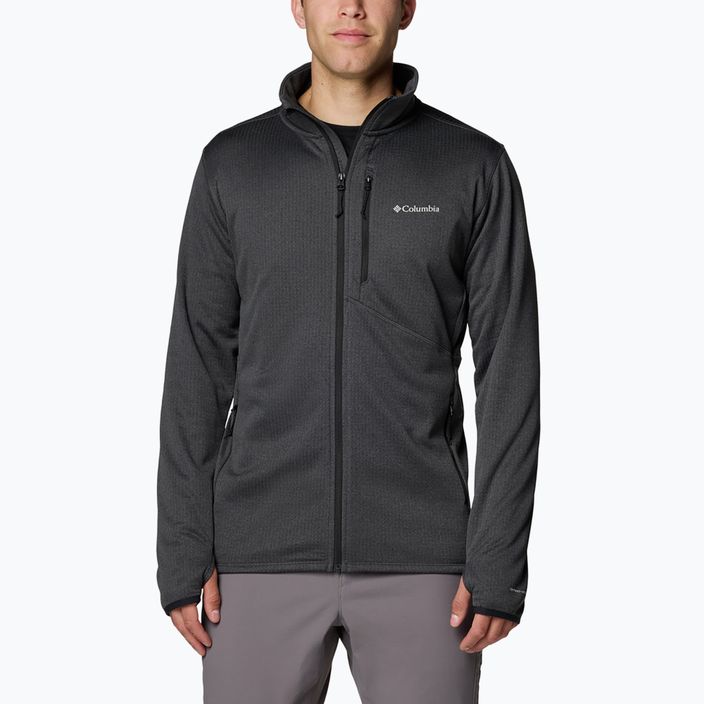 Columbia pánska treková mikina Park View Fleece FZ black heather 5