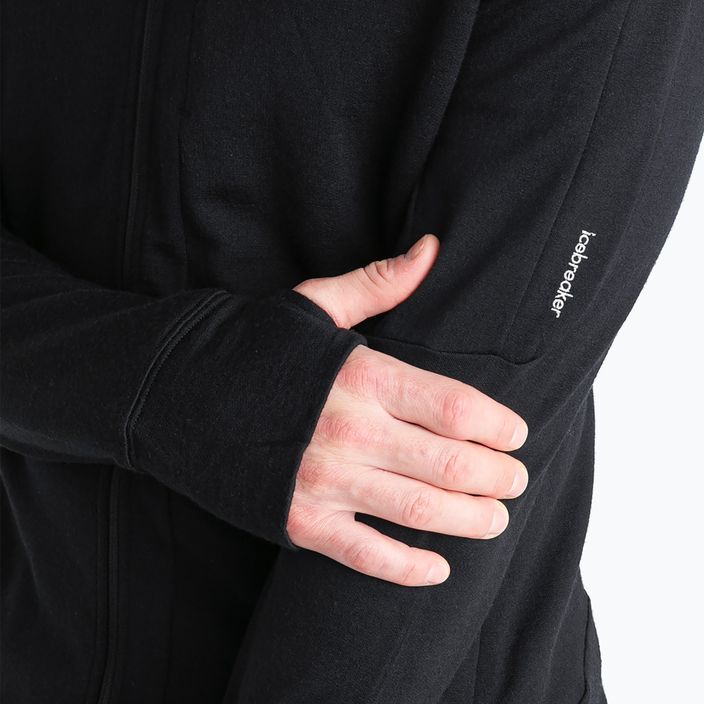 Pánska mikina Icebreaker Merino 260 Quantum IV Zip Hoodie black 5