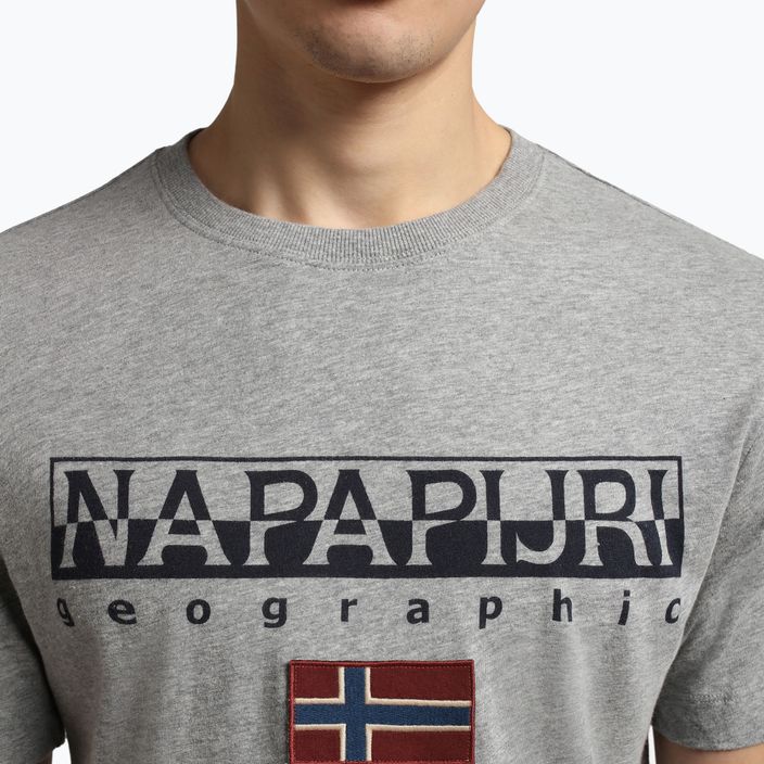 Pánske tričko Napapijri NP0A4GDQ gris 3