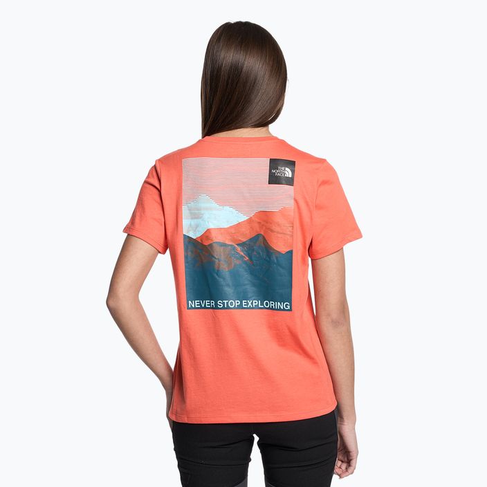 Dámske trekingové tričko The North Face Foundation Graphic orange NF0A55B2LV31 2