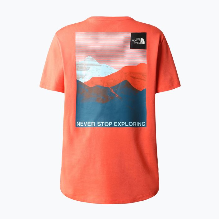 Dámske trekingové tričko The North Face Foundation Graphic orange NF0A55B2LV31 6