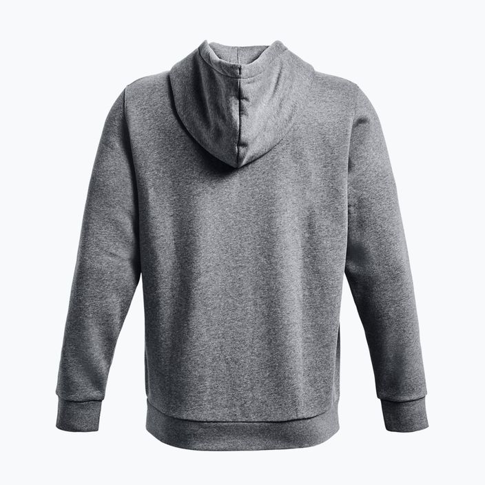 Pánska mikina Under Armour Essential Fleece Full Zip Hood Training Sweatshirt Grey 1373881 2