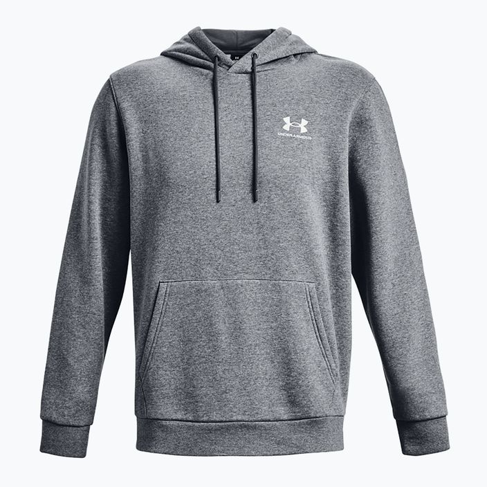 Pánska mikina Under Armour Essential Fleece Hoodie pitch gray medium heather/white 5