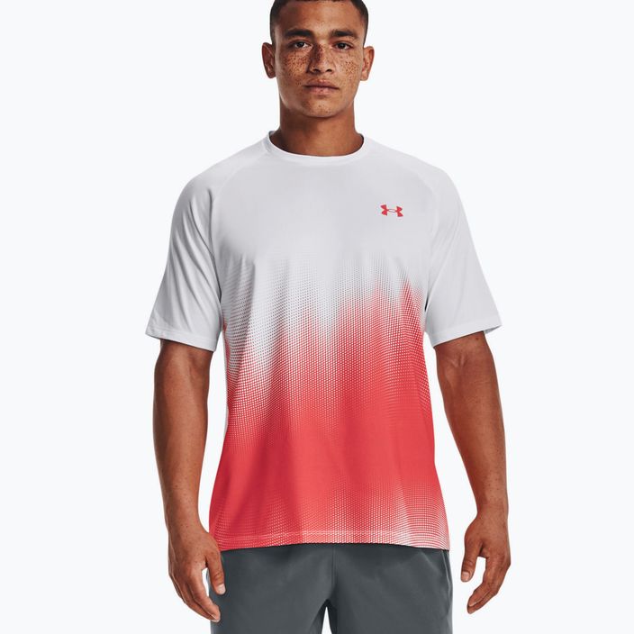Under Armour Tech Fade pánske tréningové tričko červeno-biele 1377053 3