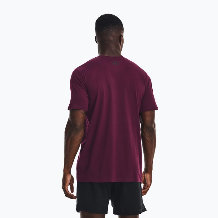 Pánske tričko Under Armour Sportstyle Left Chest purple stone/black 3