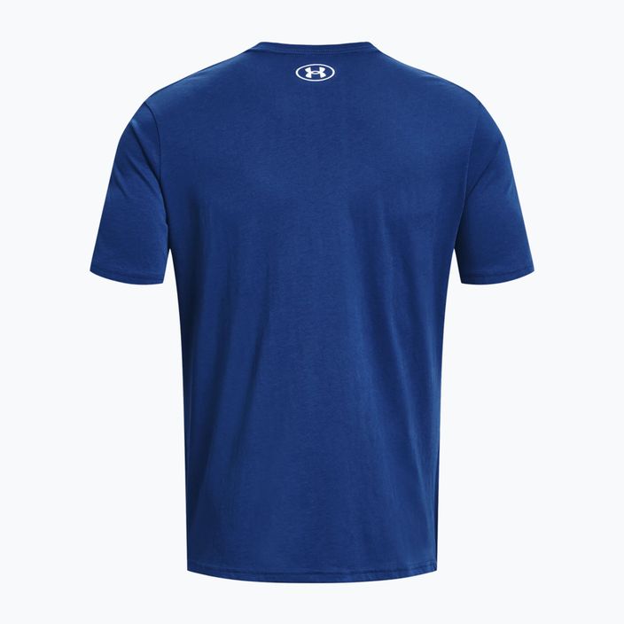 Pánske tréningové tričko Under Armour Sportstyle Logo SS modré 1329590-471 2