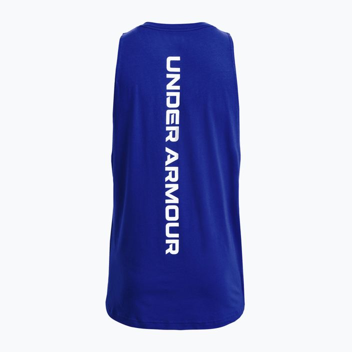 Under Armour Baseline Cotton Tank pánske basketbalové tričko modré 1361901 2