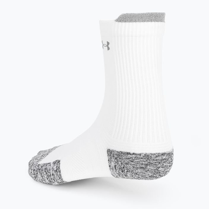 Biele bežecké ponožky Under Armour Ad Run Cushion 1Pk Mid 1376076 2