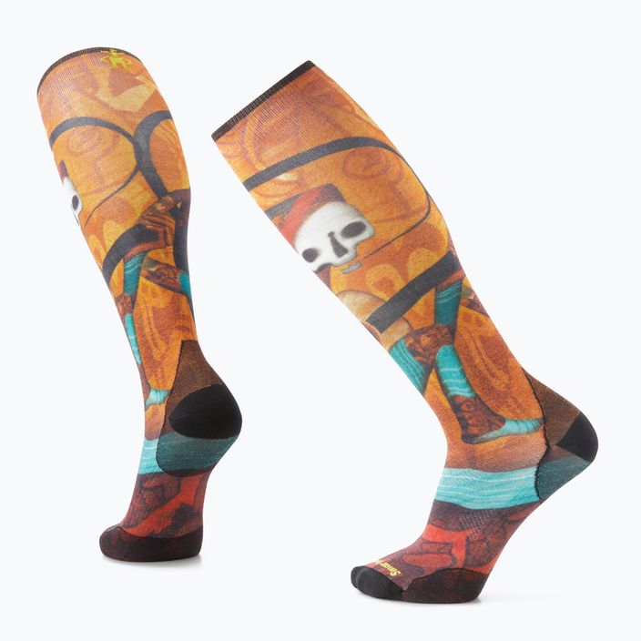Pánske ponožky Smartwool Ski Zero Cushion Memory Quilt Print OTC orange SW001917150 4