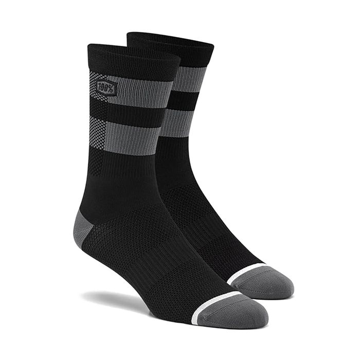 Cyklistické ponožky 100% Flow Performance black / grey 2