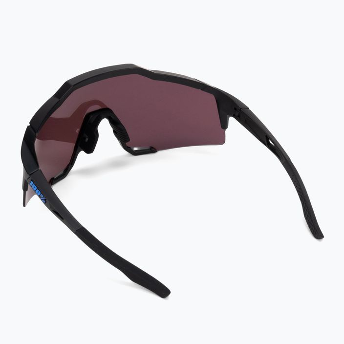 100% Speedcraft matné čierne/hyper modré viacvrstvové zrkadlové cyklistické okuliare 60007-00004 3