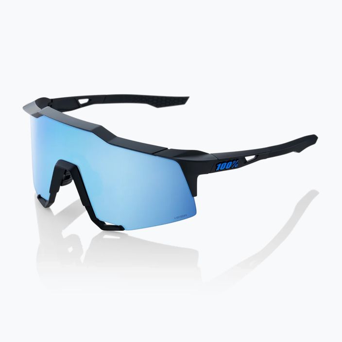100% Speedcraft matné čierne/hyper modré viacvrstvové zrkadlové cyklistické okuliare 60007-00004 7