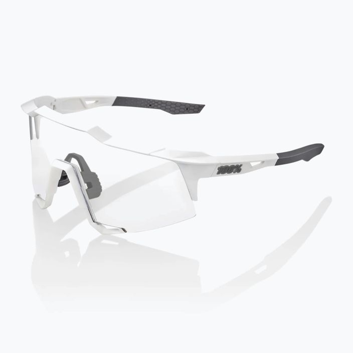 100% Cyklistické okuliare Speedcraft matne biele/hyper strieborné zrkadlové 60007-00006 10