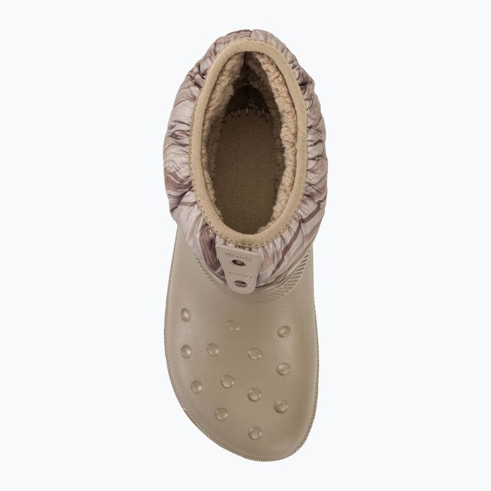Dámske snehové topánky Crocs Classic Neo Puff Shorty mocha/mushroom 5