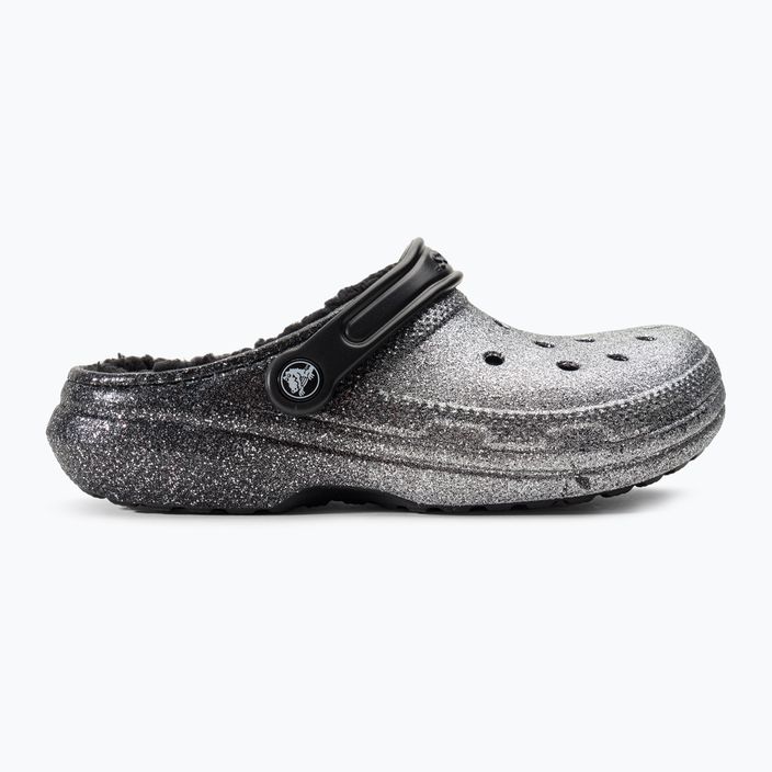 Crocs Classic Glitter Lined Clog black/silver žabky 3