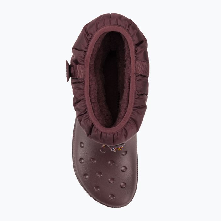 Dámske snehové topánky Crocs Classic Neo Puff Luxe dark cherry 5