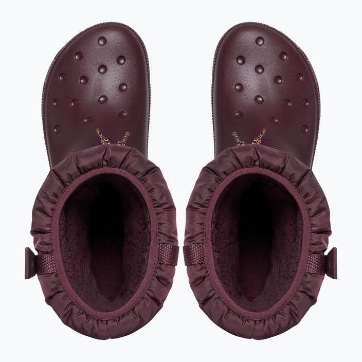 Dámske snehové topánky Crocs Classic Neo Puff Luxe dark cherry 11