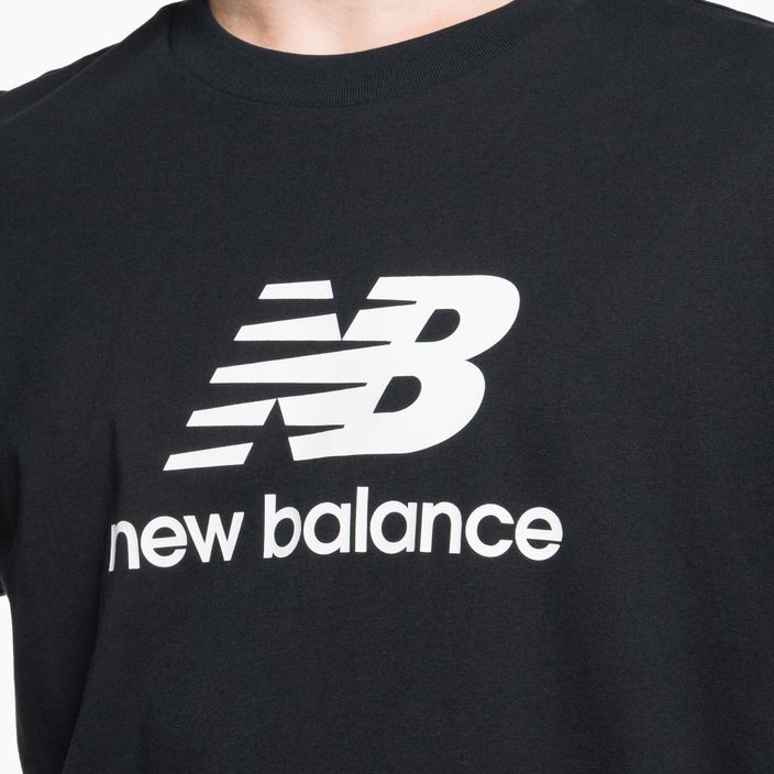 New Balance Essentials Stacked Logo Co pánske tréningové tričko čierne NBMT31541BK 4