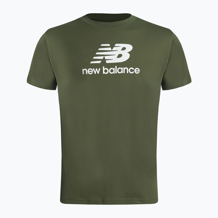 New Balance Essentials Stacked Logo Co pánske tréningové tričko zelené NBMT31541DON 5