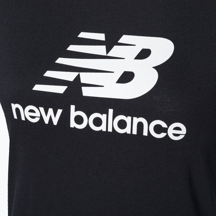 Dámske tričko New Balance Essentials Stacked Logo Co čierne NBWT31546 7