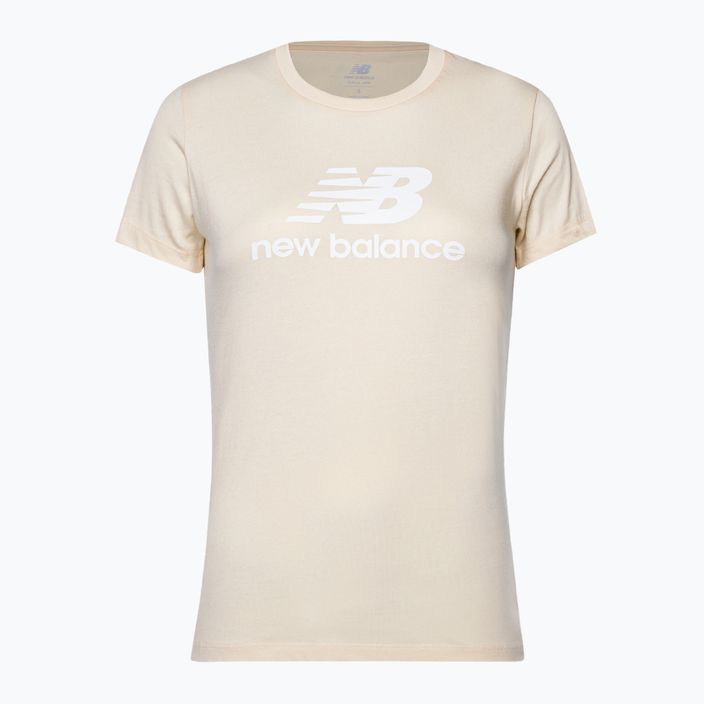 Dámske tričko New Balance Essentials Stacked Logo Co beige NBWT31546 5