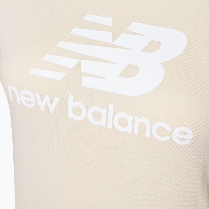 Dámske tričko New Balance Essentials Stacked Logo Co beige NBWT31546 7