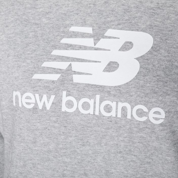 Dámska tréningová mikina New Balance Essentials Stacked Logo French Terry Hoodie sivá NBWT31533 7