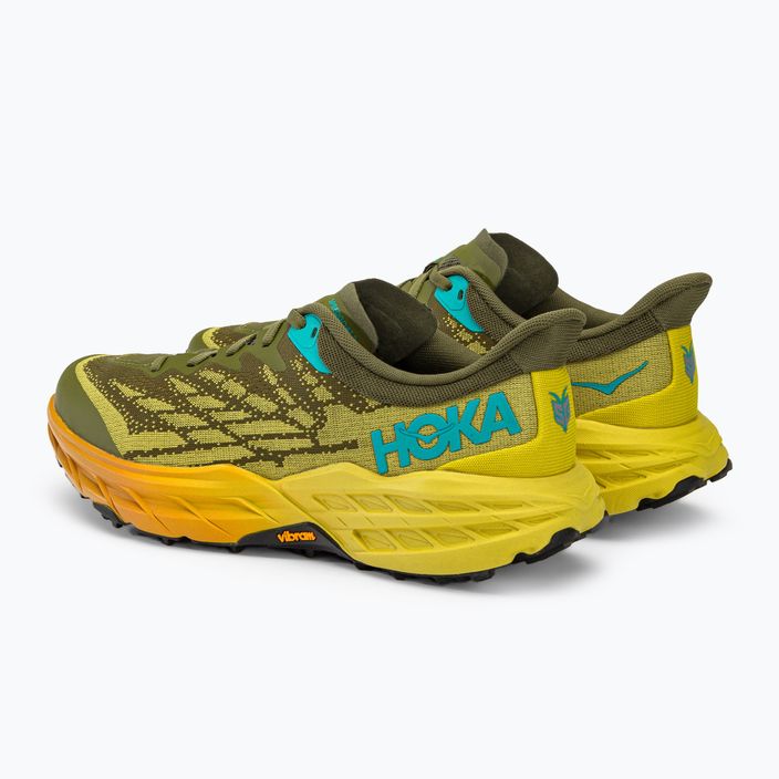 Pánska bežecká obuv HOKA Speedgoat 5 green-yellow 1123157-APFR 4