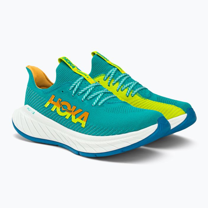 Pánska bežecká obuv HOKA Carbon X 3 blue/yellow 1123192-CEPR 3