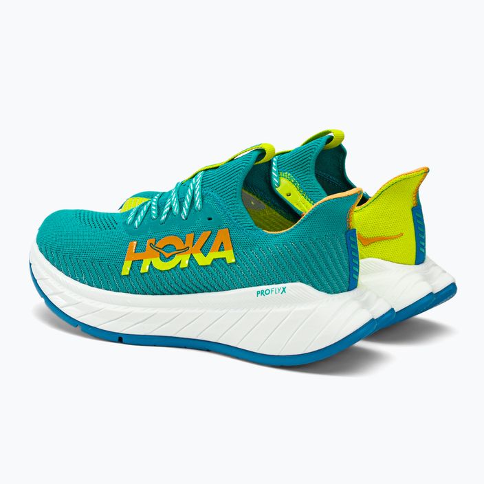 Pánska bežecká obuv HOKA Carbon X 3 blue/yellow 1123192-CEPR 4