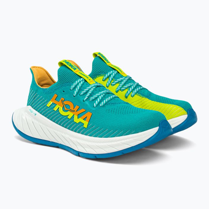 Dámska bežecká obuv HOKA Carbon X 3 blue-yellow 1123193-CEPR 5
