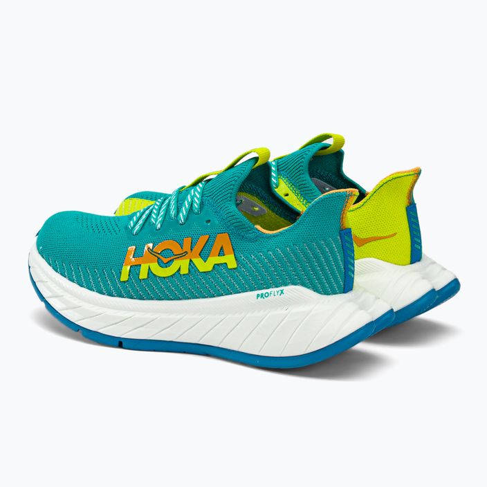 Dámska bežecká obuv HOKA Carbon X 3 blue-yellow 1123193-CEPR 6