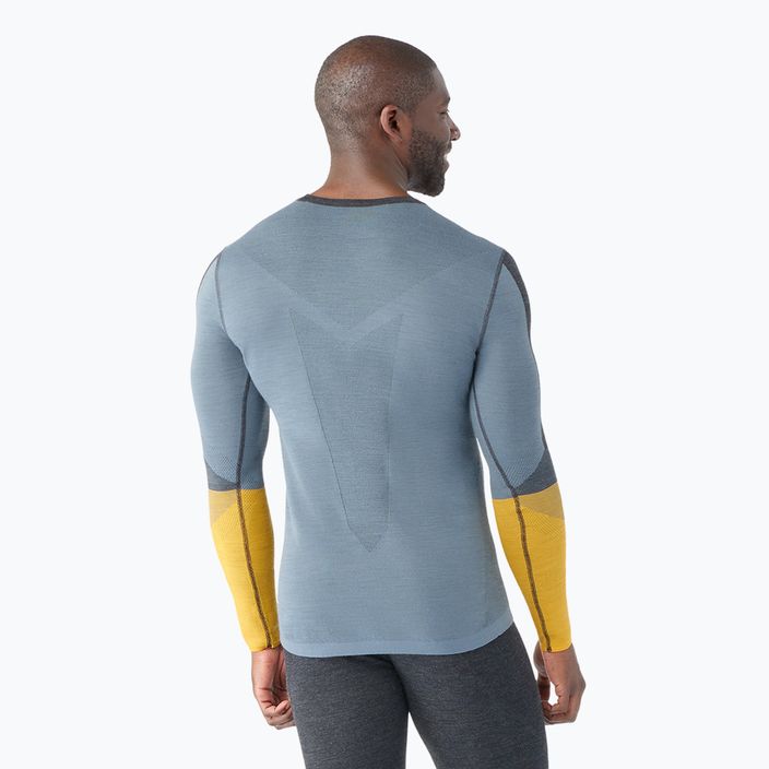 Pánske termoaktívne tričko Smartwool Intraknit Thermal Merino Baselayer Colorblock Crew charcoal s dlhým rukávom 2