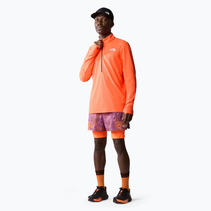 Pánska bežecká mikina The North Face Sunriser 1/4 Zip vivid flame 2